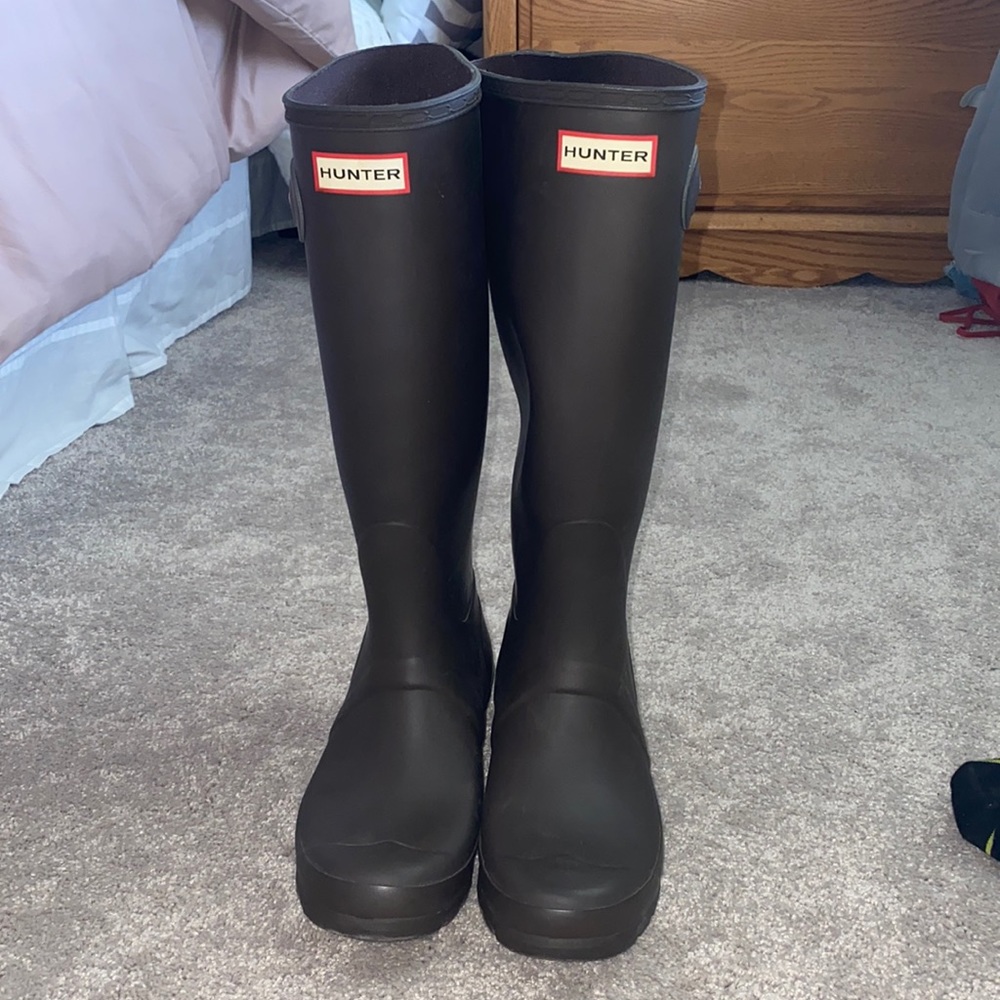 Chocolate Hunter rain boots (Tall) (Matte)